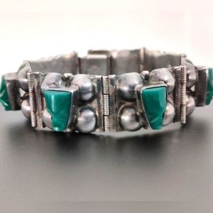 Vintage Silver 925 Bracelet Aztec Mask